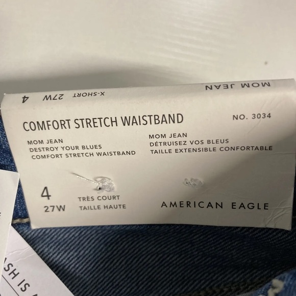 American Eagle Mom Jean high Rise X-Short Comfort Stretch Waist - Picture 5 of 9